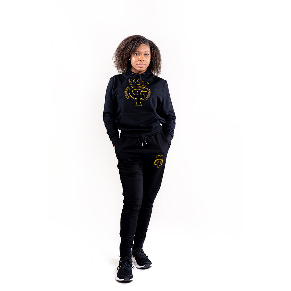 Crosshatch Hoodie en Joggingbroek Set Heren Antraciet Melange Crosshatch Hoodie en Joggingbroek Set Heren Antraciet Melange